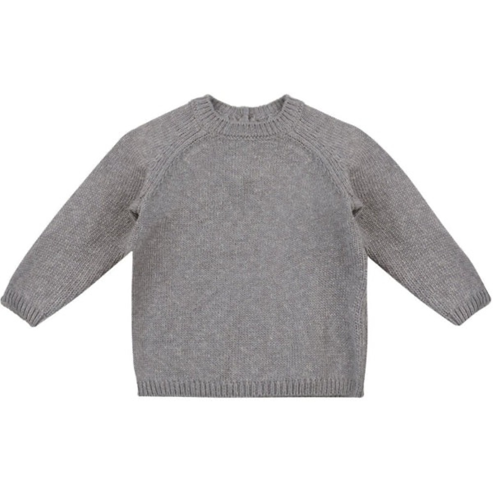 Quincy Mae Heathered Knit Sweater - Lagoon - Size 4-5Y